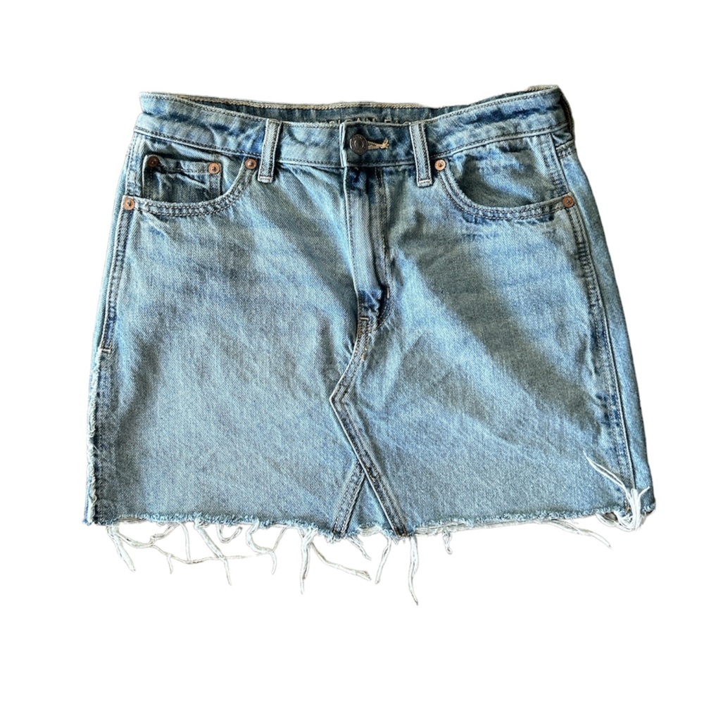 American Eagle Outfitters Denim High Waisted Mini Skirt